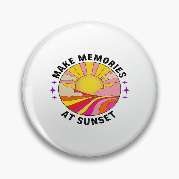 Item preview, Make Memories at Sunset Retro Aesthetic | Vibrant Sunset Quote for Summer, Travel & Good Vibes designed and sold by Bright Nest Studio.