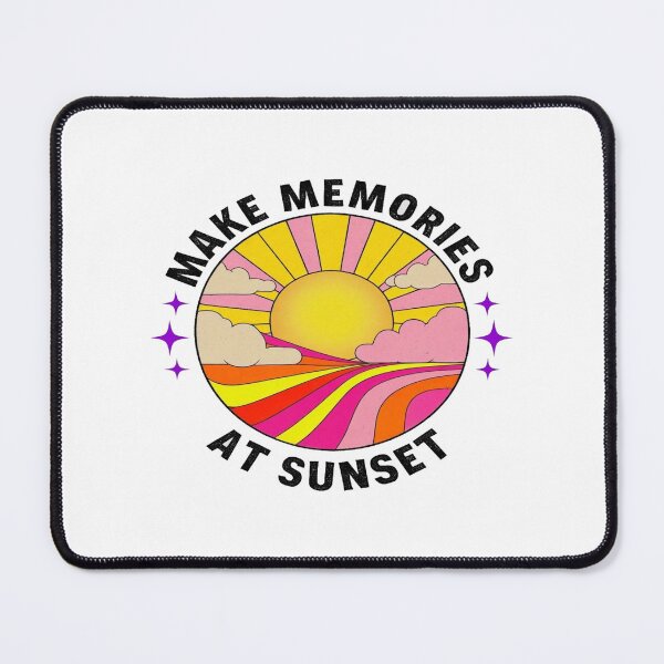 Item preview, Make Memories at Sunset Retro Aesthetic | Vibrant Sunset Quote for Summer, Travel & Good Vibes designed and sold by Bright Nest Studio.