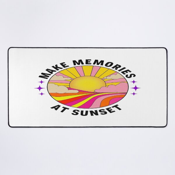 Item preview, Make Memories at Sunset Retro Aesthetic | Vibrant Sunset Quote for Summer, Travel & Good Vibes designed and sold by Bright Nest Studio.