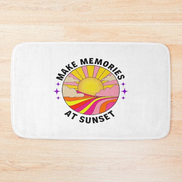 Item preview, Make Memories at Sunset Retro Aesthetic | Vibrant Sunset Quote for Summer, Travel & Good Vibes designed and sold by Bright Nest Studio.