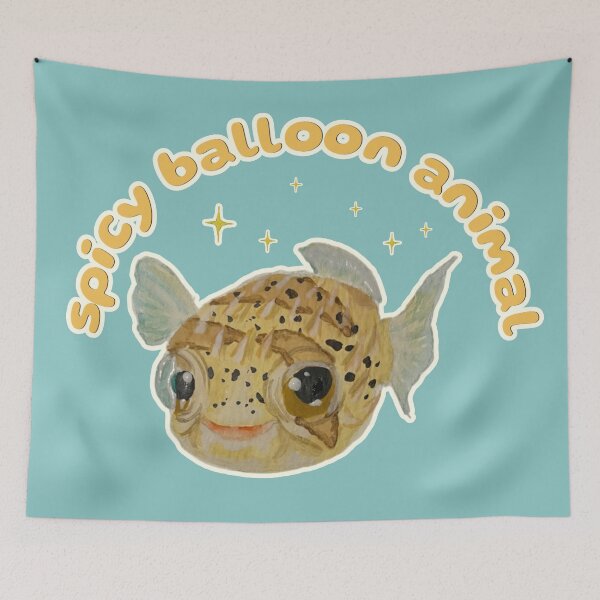 Item preview, Popcorn the Porcupine Fish is a Spicy Balloon Animal designed and sold by Blackberries & Moss.
