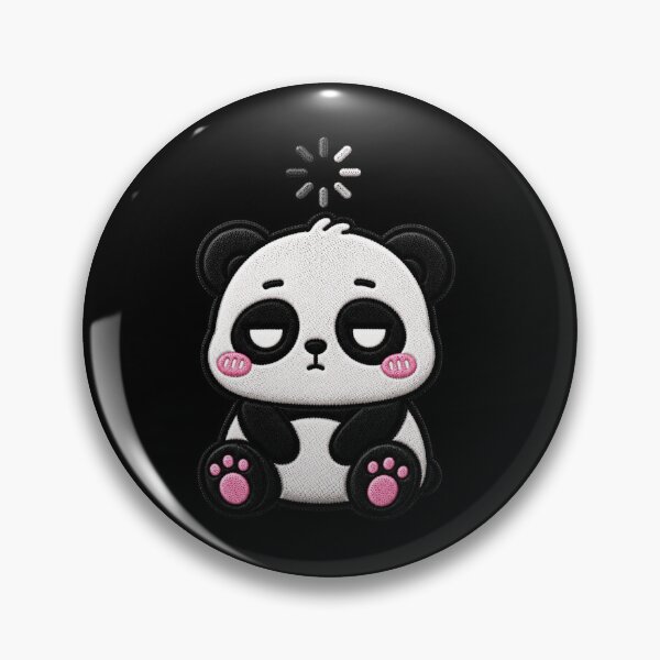 Item preview, No Thoughts Panda Embroidery Patch Funny Kawaii designed and sold by ColorSplash123.