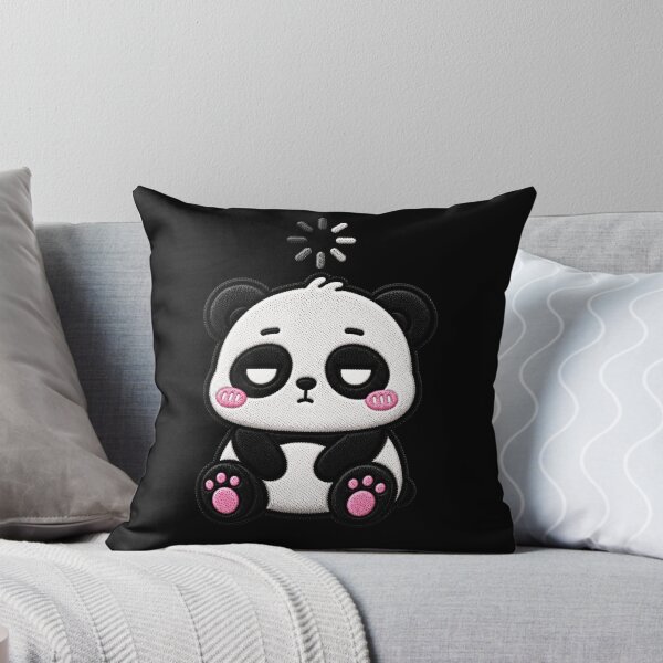 Item preview, No Thoughts Panda Embroidery Patch Funny Kawaii designed and sold by ColorSplash123.