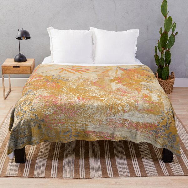 Item preview, Peacock in a yellow summer for home decor designed and sold by qualalistudio.