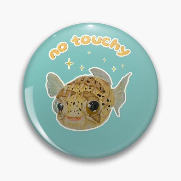 Item preview, Popcorn the Porcupine Fish says No Touchy designed and sold by Blackberries & Moss.