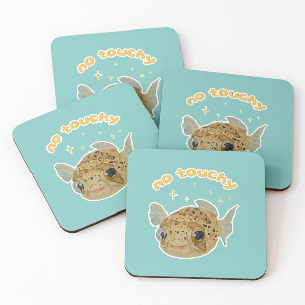 Item preview, Popcorn the Porcupine Fish says No Touchy designed and sold by Blackberries & Moss.