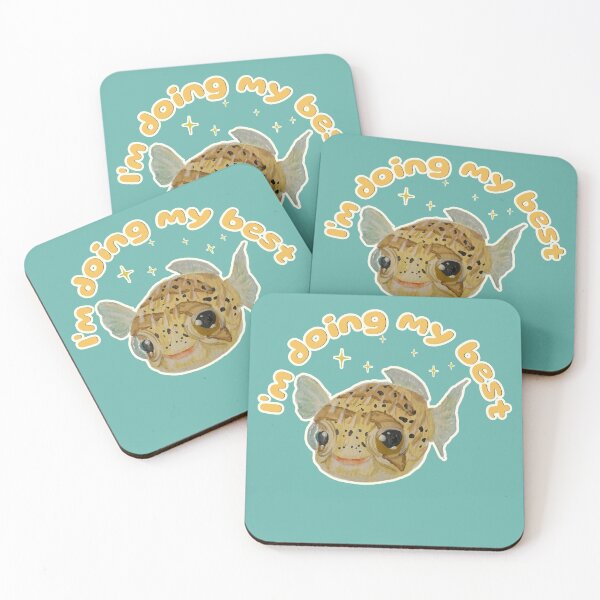 Item preview, Popcorn the Porcupine Fish is doing his best designed and sold by Blackberries & Moss.