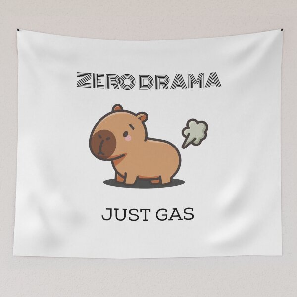 Item preview, Zero Drama Just Gas Funny Logo designed and sold by logowannawear.