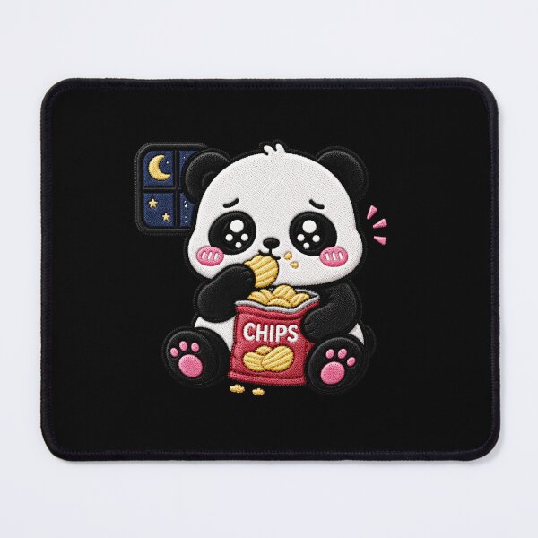 Item preview, Snack Attack Panda Embroidery Patch Funny Kawaii designed and sold by ColorSplash123.