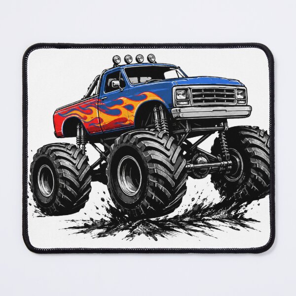 Item preview, Monster Truck with Flames designed and sold by nickdee77.