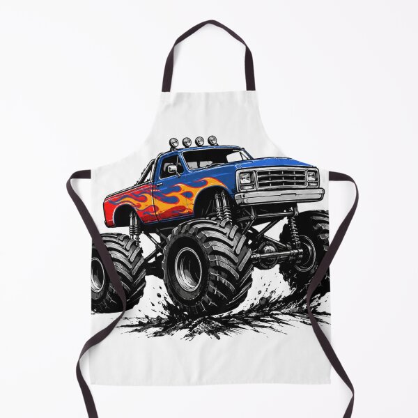 Item preview, Monster Truck with Flames designed and sold by nickdee77.