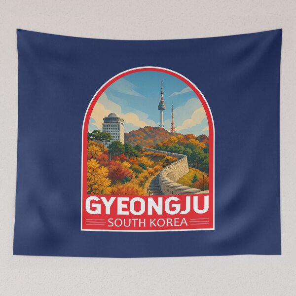 Item preview, Gyeongju South Korea Travel Art Emblem designed and sold by KrisSidDesigns.