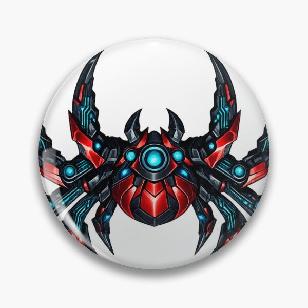 Item preview, Cyberpunk Spider Drone Logo | Futuristic Mechanical Arachnid designed and sold by Art by Debasish.