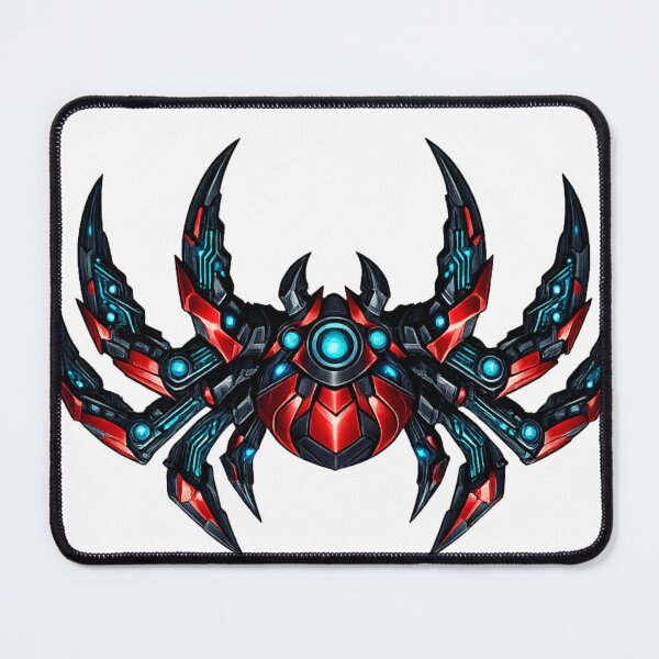 Item preview, Cyberpunk Spider Drone Logo | Futuristic Mechanical Arachnid designed and sold by Art by Debasish.
