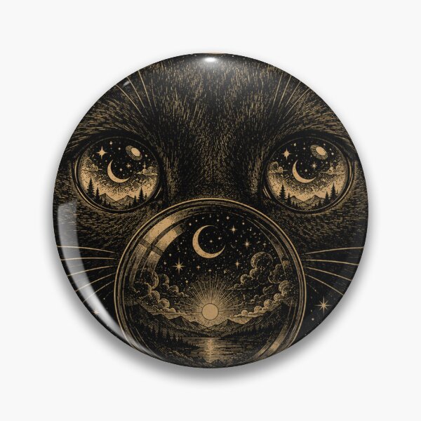 Item preview, The Seer Crystal Ball Black Cat Tarot designed and sold by LovelyCatGalaxy.