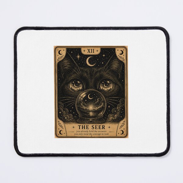 Item preview, The Seer Crystal Ball Black Cat Tarot designed and sold by LovelyCatGalaxy.