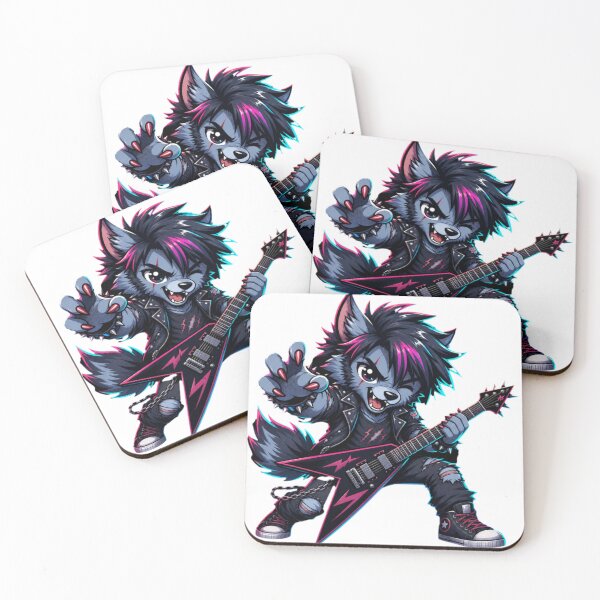 Item preview, Lupine Rock n' Roll Wolf Guitarist designed and sold by Centaurosticker.