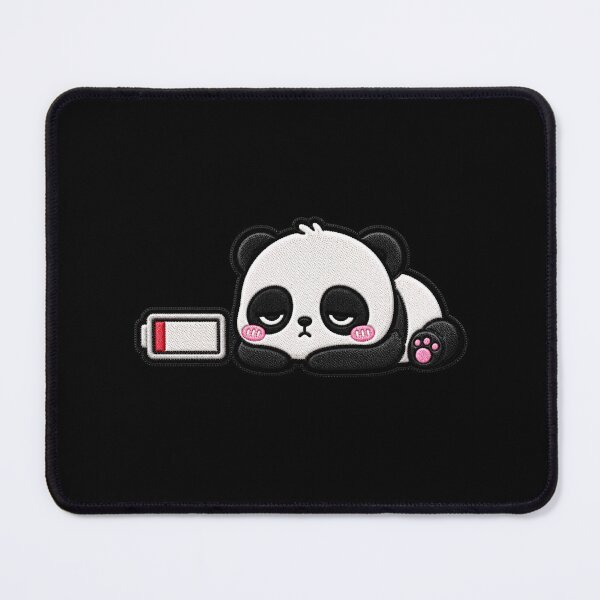 Item preview, Social Battery Dead Panda Embroidery Patch Cute designed and sold by ColorSplash123.