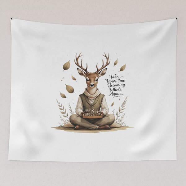 Item preview, Take Your Time Becoming Whole Vintage Deer Dark Academia Healing designed and sold by AQUILAKREO.