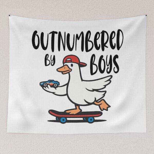 Item preview, Outnumbered By Boys Funny Mom Goose Family Life  designed and sold by Colorfulman.