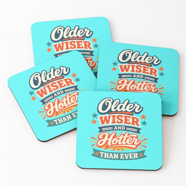 Item preview, Older Wiser and Hotter Than Ever Funny Vintage Retro Typography designed and sold by axiksa10.
