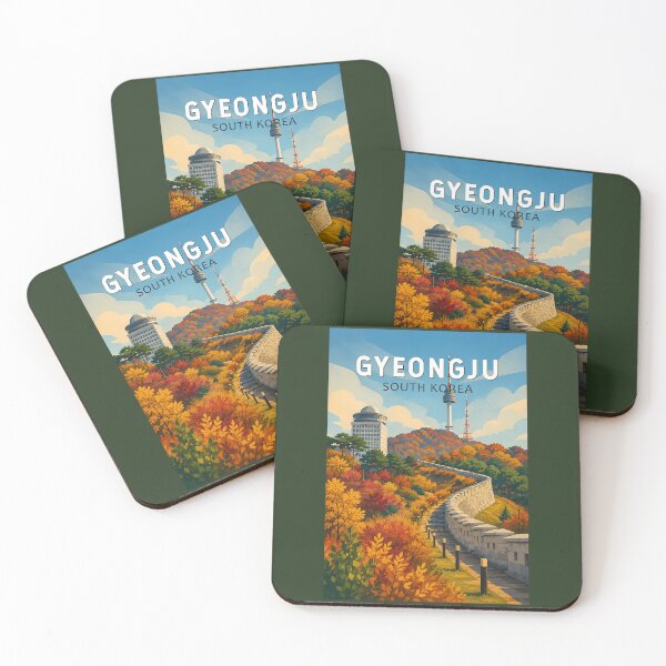 Item preview, Gyeongju South Korea Illustration Travel Art Vintage designed and sold by KrisSidDesigns.