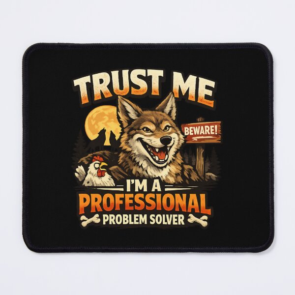 Item preview, Trust Me I’m A Professional Problem Solver - Funny Coyote  designed and sold by SidTastic .