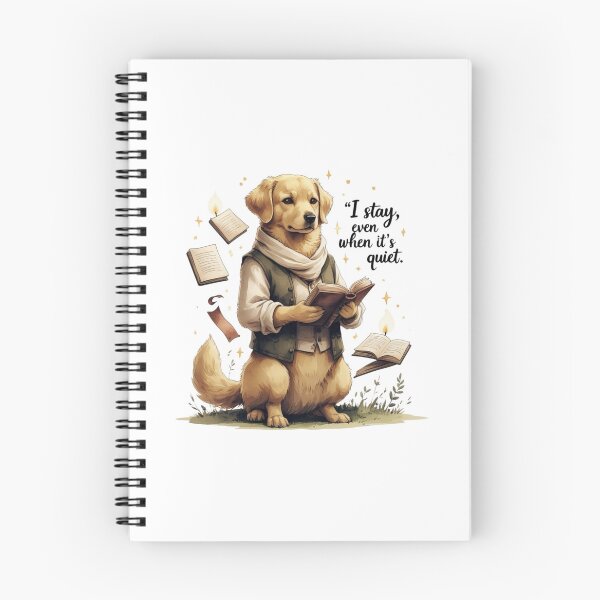 Item preview, I Stay Even When Its Quiet Vintage Dog Dark Academia Bookish designed and sold by AQUILAKREO.