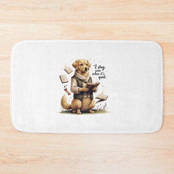 Item preview, I Stay Even When Its Quiet Vintage Dog Dark Academia Bookish designed and sold by AQUILAKREO.