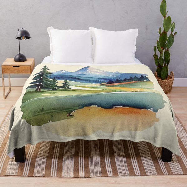 Item preview, Quiet Mountain Landscape designed and sold by MoxisWatercolor.