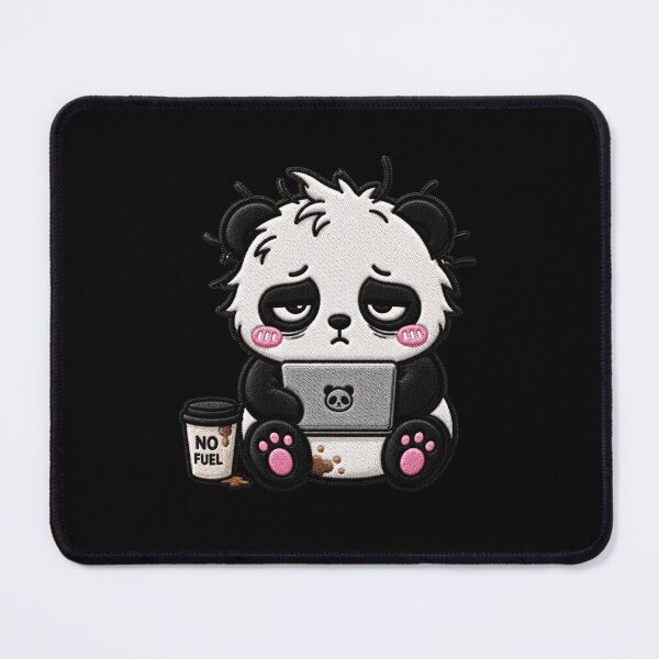 Item preview, Burnout Panda Embroidery Patch Funny Kawaii designed and sold by ColorSplash123.