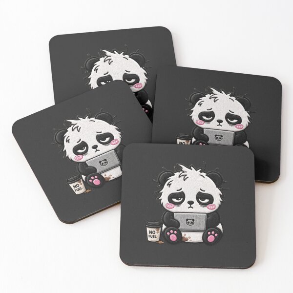 Item preview, Burnout Panda Embroidery Patch Funny Kawaii designed and sold by ColorSplash123.