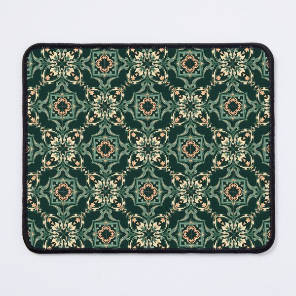 Item preview, Boho Pattern in Green with Vintage Ornaments designed and sold by pASob-dESIGN.