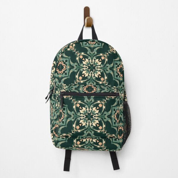 Item preview, Boho Pattern in Green with Vintage Ornaments designed and sold by pASob-dESIGN.