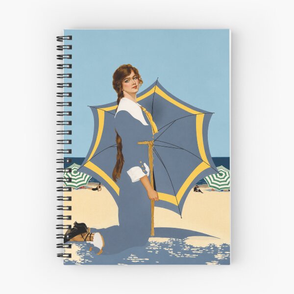 Item preview, Art Deco Beach Poster Woman Illustration for Vintage Art Lovers designed and sold by RickE.
