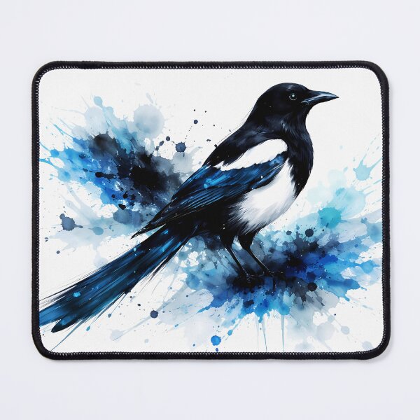 Item preview, Elegant Blue and Black Magpie designed and sold by cuprum.