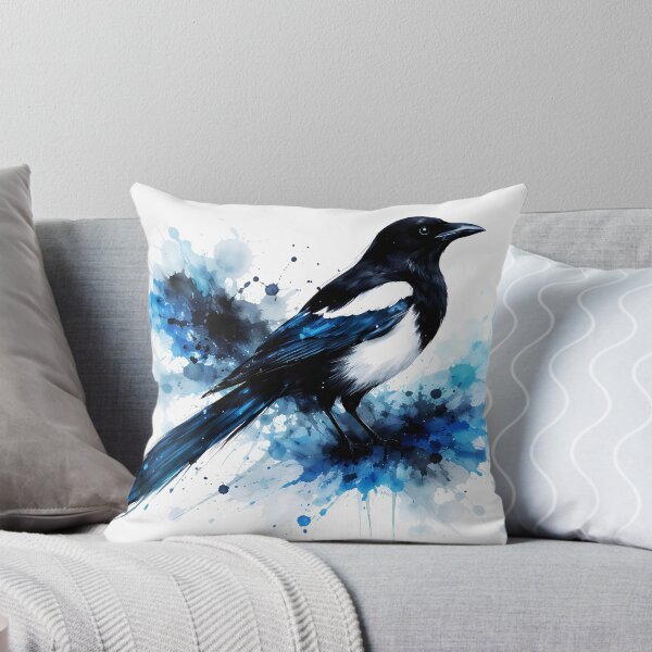 Item preview, Elegant Blue and Black Magpie designed and sold by cuprum.