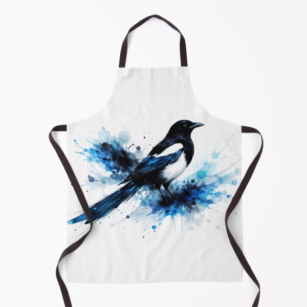 Item preview, Elegant Blue and Black Magpie designed and sold by cuprum.