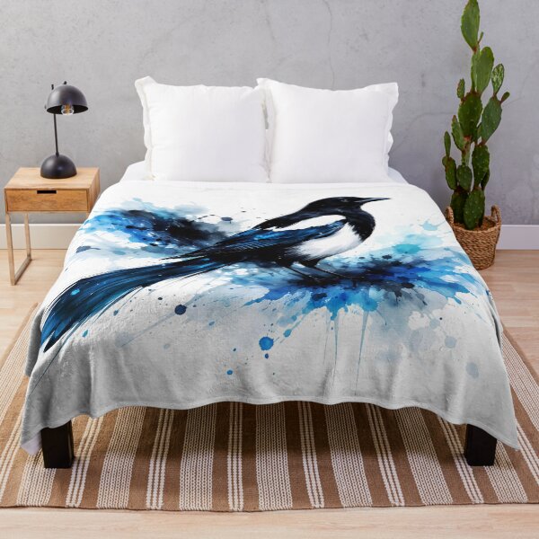 Item preview, Elegant Blue and Black Magpie designed and sold by cuprum.
