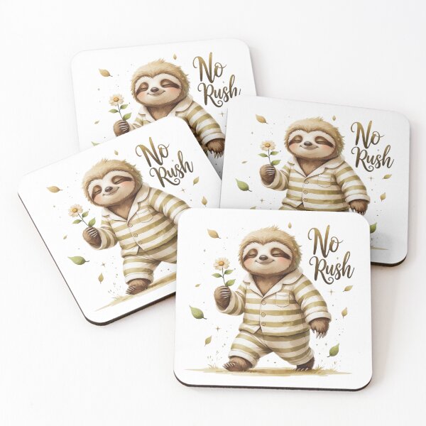 Item preview, No Rush Cute Vintage Sloth Woodland Nursery Decor designed and sold by AQUILAKREO.