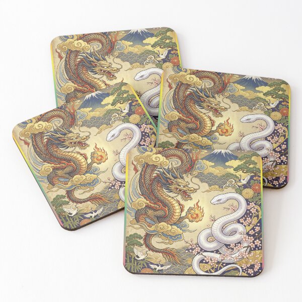 Item preview, Dragons and White Snakes: Japanese Landscapes and Patterns designed and sold by LOVEARTDESIGN.