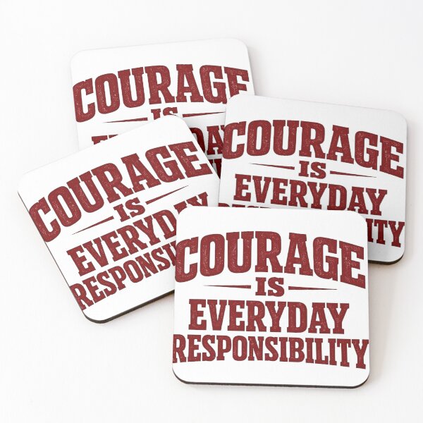 Item preview, Courage Is Everyday Responsibility Quote | Bold Motivational Typography designed and sold by Art by Debasish.