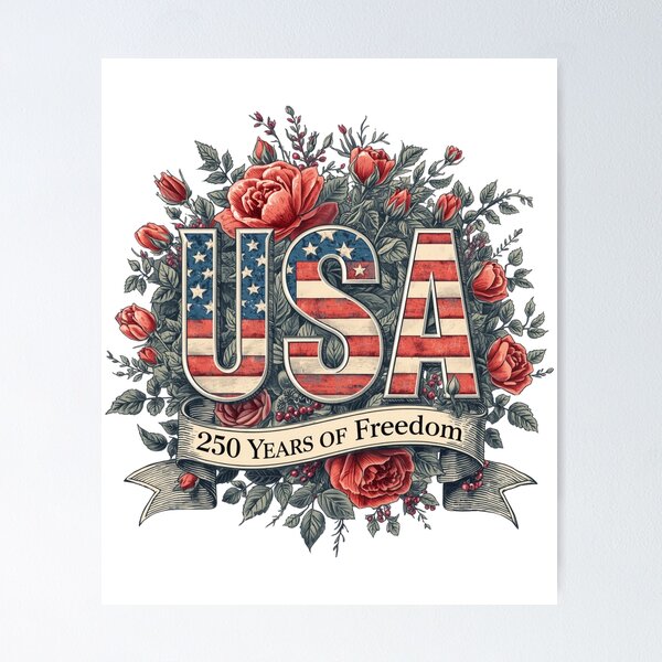 Artikelvorschau, USA 250 JAHRE FREIHEIT entworfen und verkauft von BKDIGITALSHOP.