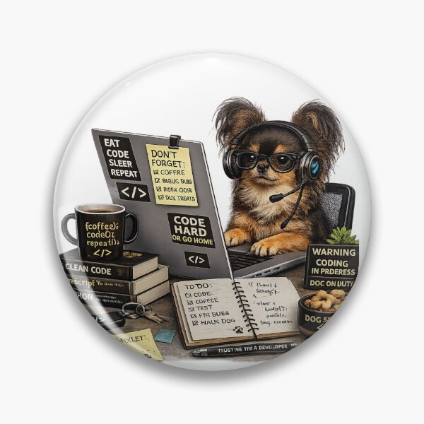 Item preview, Russian Toy Coding Dog – Realistic Programmer Puppy designed and sold by YamiSociety.