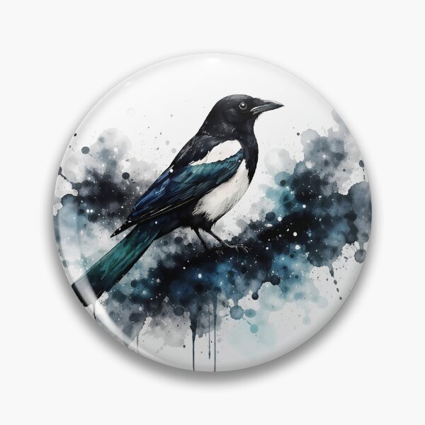 Item preview, Majestic Magpie on Abstract Background designed and sold by cuprum.