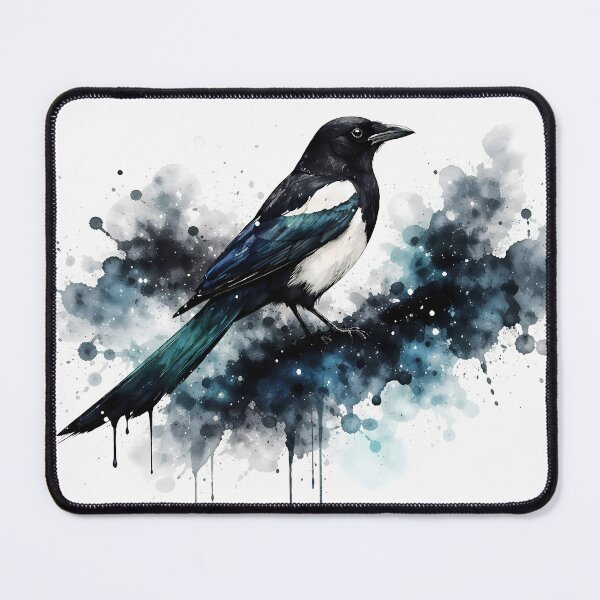 Item preview, Majestic Magpie on Abstract Background designed and sold by cuprum.