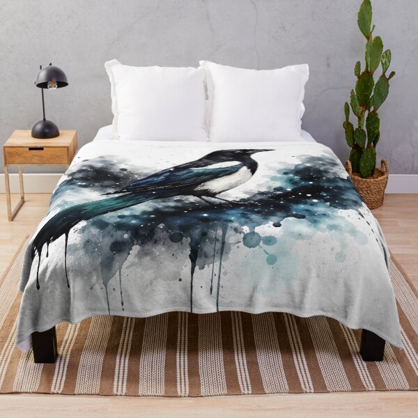 Item preview, Majestic Magpie on Abstract Background designed and sold by cuprum.