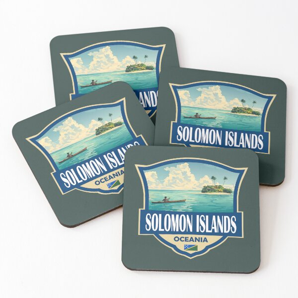 Item preview, Solomon Islands Illustration Retro Badge designed and sold by KrisSidDesigns.
