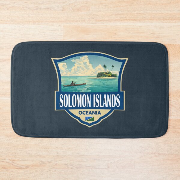 Item preview, Solomon Islands Illustration Retro Badge designed and sold by KrisSidDesigns.