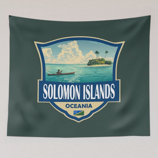 Item preview, Solomon Islands Illustration Retro Badge designed and sold by KrisSidDesigns.